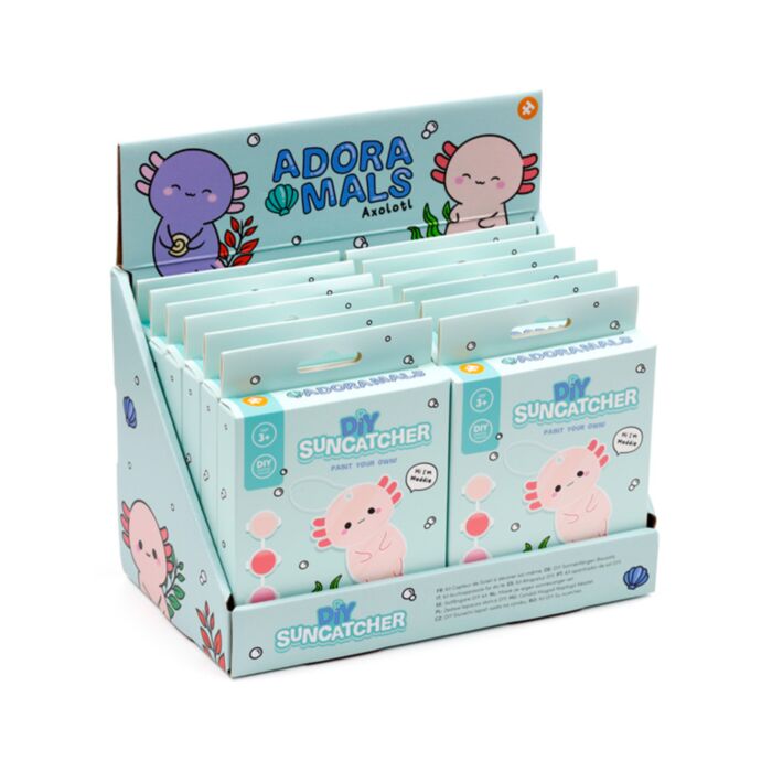 Adoramals Maddie the Axolotl DIY Bemale dein eigenes Fensterbild