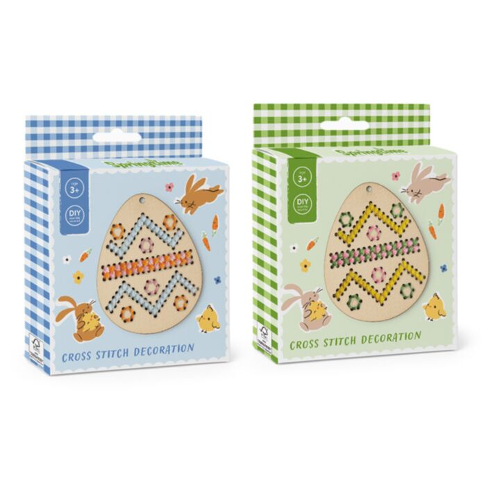 Springtime Osterei DIY Kreuzstich-Dekoration zum Selbermachen