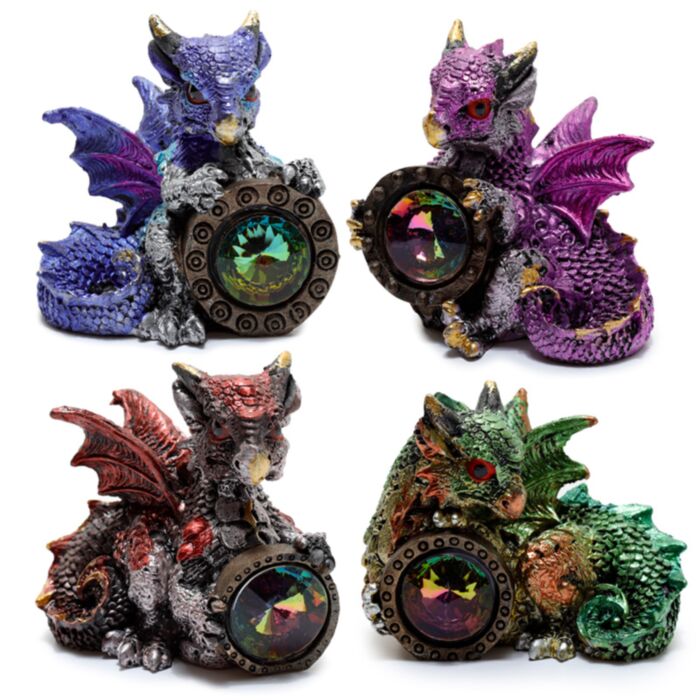 Elements Drache mit Edelsteinschild