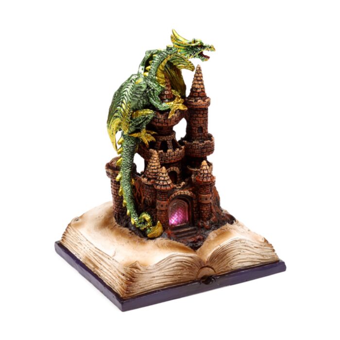 Dark Legends Erddrache auf magischer Burg LED-Dekoration
