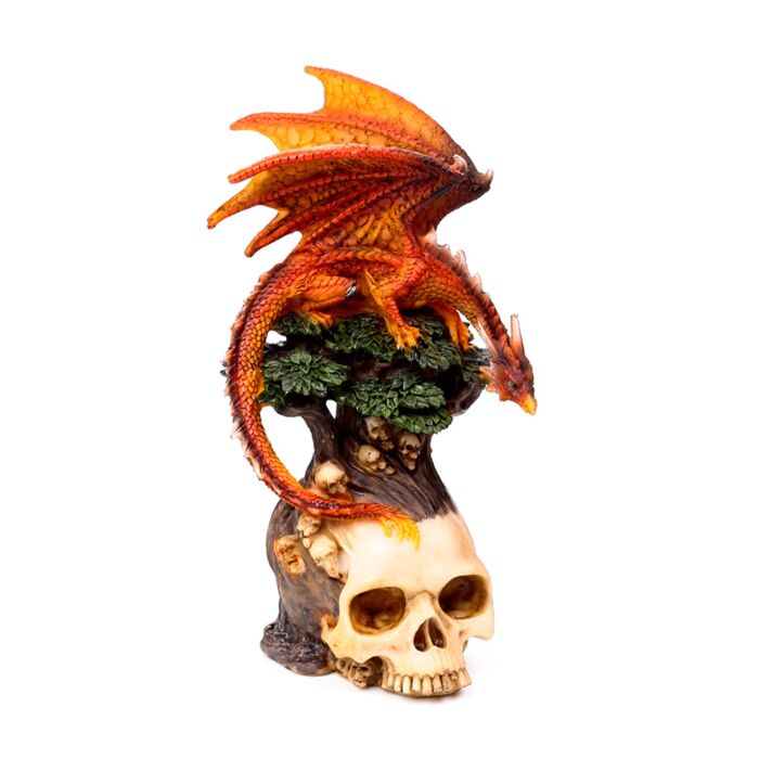 Dark Legends Feuerdrache Baum mit Totenkopf 