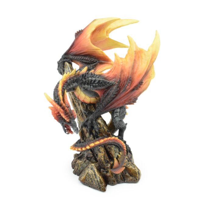 Dark Legends Feuer & Kohle Drache auf einen Felsen