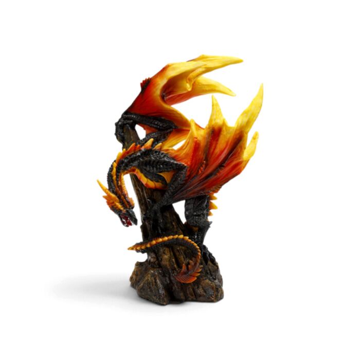 Dark Legends Feuer & Kohle Drache auf einen Felsen