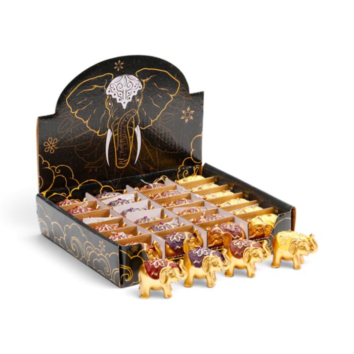 Glückselefant Gold Metalleffekt Glitzer 4cm