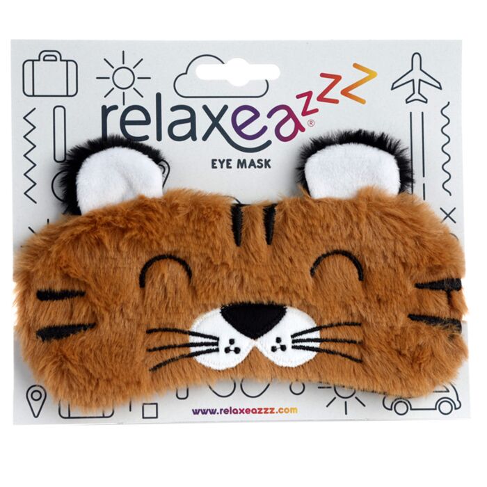Relaxeazzz Adoramals Wild Wildtiere Tiger Plüsch Schlafmaske