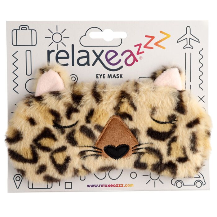 Relaxeazzz Adoramals Wild Wildtiere Leopard Plüsch Schlafmaske