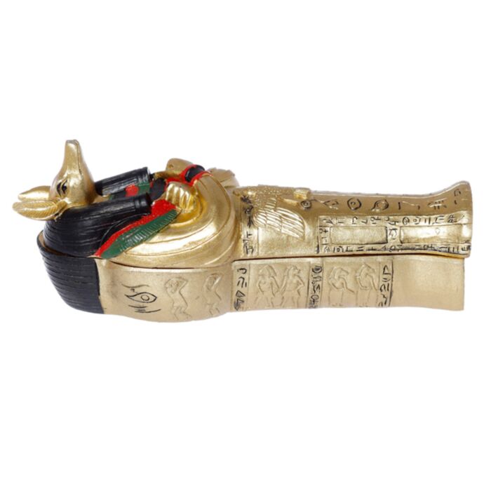 Ägypten Anubis Sarkophag mit Mumie 13,5cm