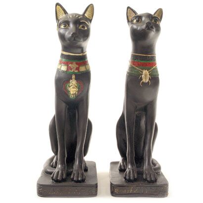 Ägypten Bastet Katze Schwarz