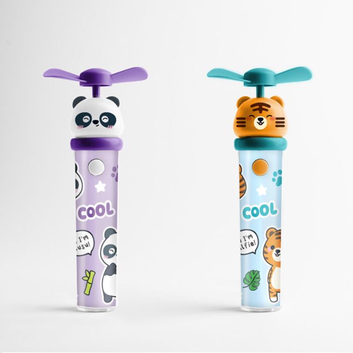 Adoramals Wild Wildtiere Wiederaufladbarer USB Mini -Ventilator