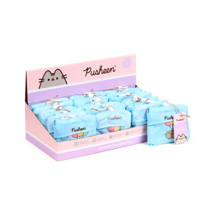 Pusheen the Cat Katze Ballons RPET Faltbare wiederverwendbare Einkaufstasche 
