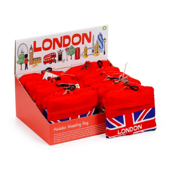 Faltbare wiederverwendbare Einkaufstasche  London Souvenir Wahrzeichen