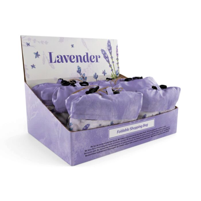 Faltbare wiederverwendbare Einkaufstasche Lavendel
