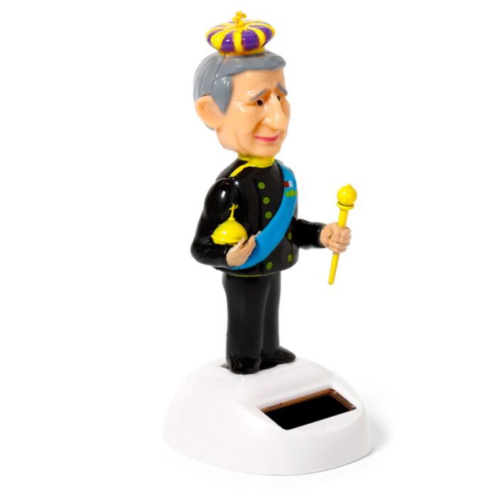 King Charles III. König Solar Pal Wackelfigur