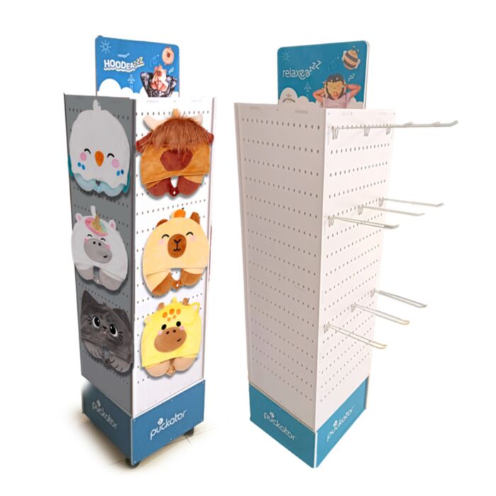 Hoodeazzz Reisekissen rotierendes FSDU-Displayeinheit Steckwand mit 30 Haken unbefüllt