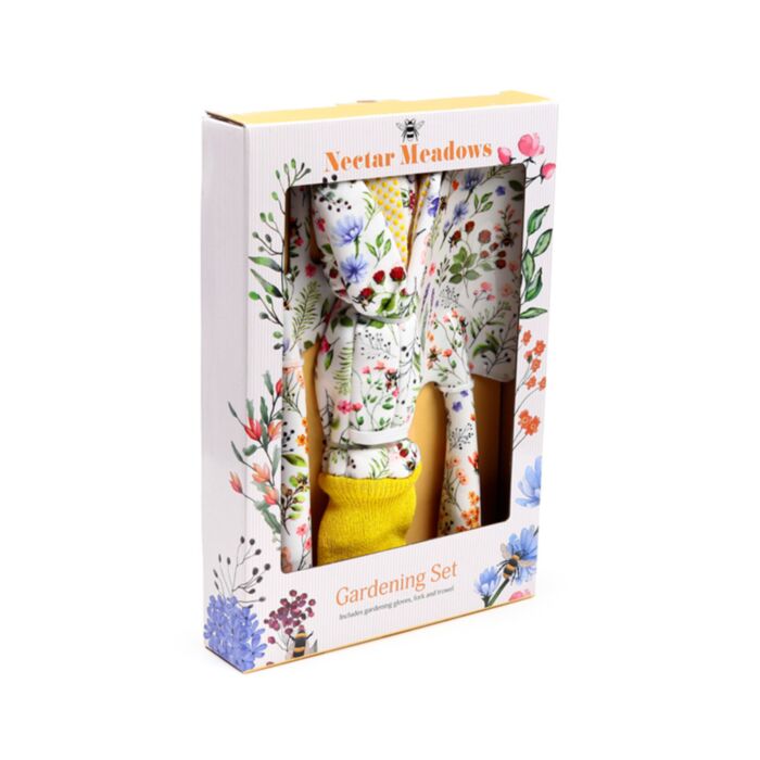 Nectar Meadows Biene Garten Schaufel, Harke & Handschuhe 3-teiliges Geschenkset