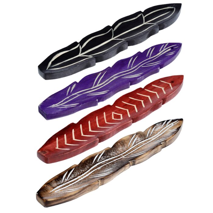 Mangoholz federförmiger Räucherbrenner 