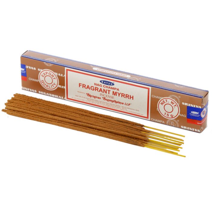 01352 Satya Duftende Myrrhe Nag Champa Räucherstäbchen