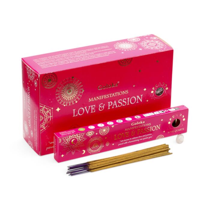 Goloka Manifestations Liebe & Leidenschaft  Rose & Rosenquartz Edelstein Set