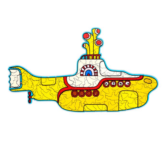 The Beatles Yellow Submarine U-Boot-förmiges Holzpuzzle 130 Teile 
