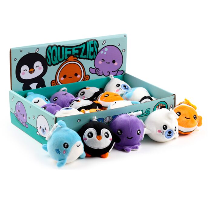 Adoramals Sealife Meerestiere Queasy Squeezies Schlüsselanhänger