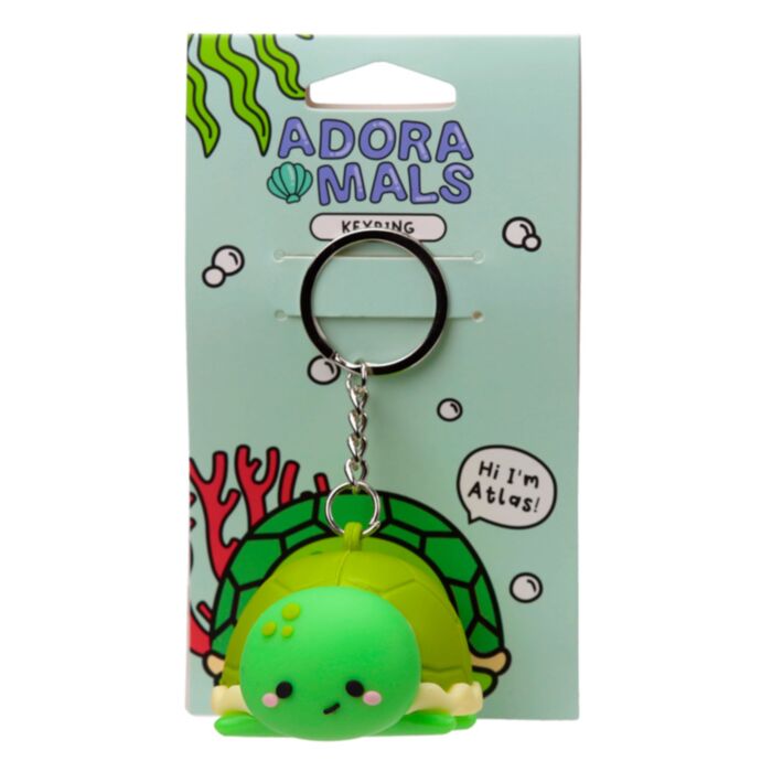 Adoramals Atlas the Turtle Schildkröte 3D PVC-Schlüsselanhänger