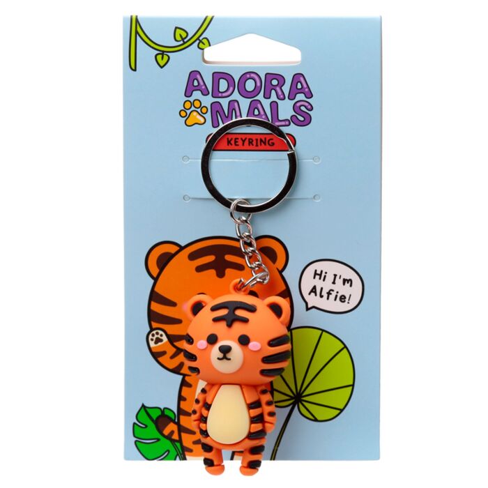 Adoramals Alfie the Tiger 3D PVC-Schlüsselanhänger