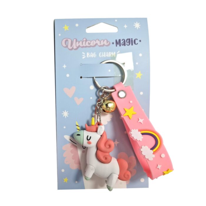 Unicorn Magic Einhorn 3D Taschen-Charm Schlüsselanhänger