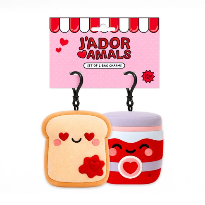 Squidglys J'Adoramals Marmelade & Toast  Mini-Schlüsselanhänger 2er-Set