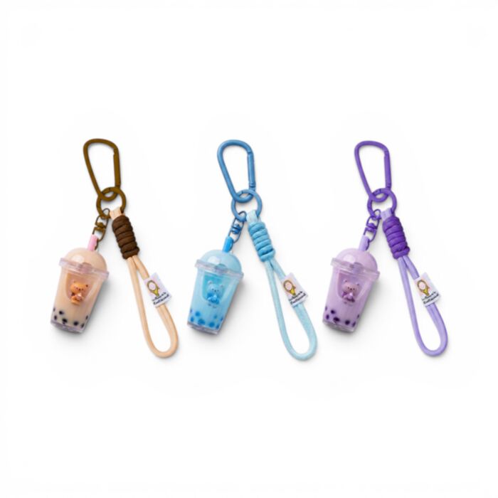 QuirKeys Bubble Tea Liquid-Effekt Taschen- und Schlüsselanhänger
