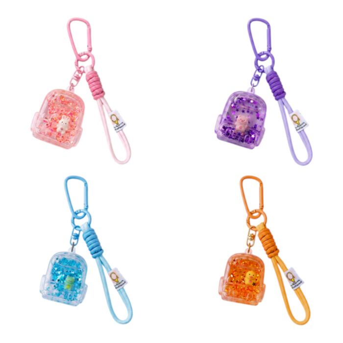 QuirKeys Rucksack Liquid-Effekt Taschen- und Schlüsselanhänger