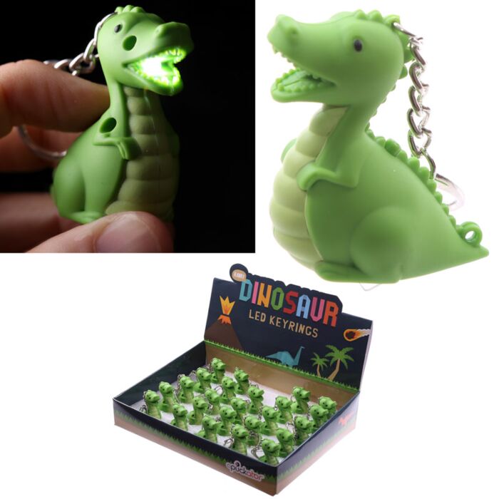 Dinosaurier LED-Schlüsselanhänger mit Ton 