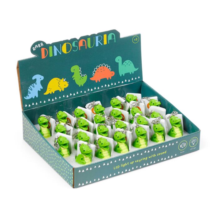 Dinosaurier LED-Schlüsselanhänger mit Ton 