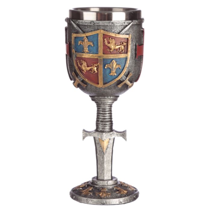 Mittelalter Wappen & Schwert Dekorativer Kelch