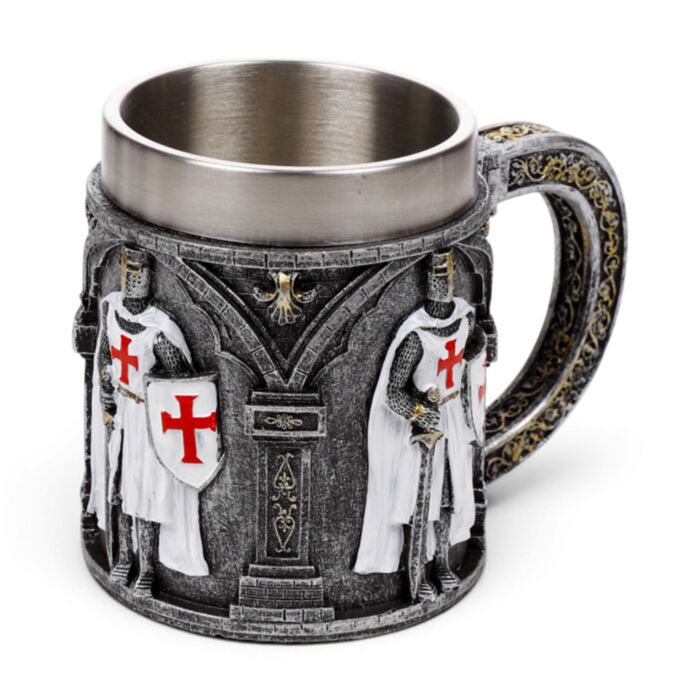 Mittelalter Ritter mit Schwert & Schild dekorativer Krug