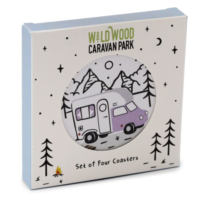 Wildwood Caravan Wohnwagen Untersetzer 4er-Set