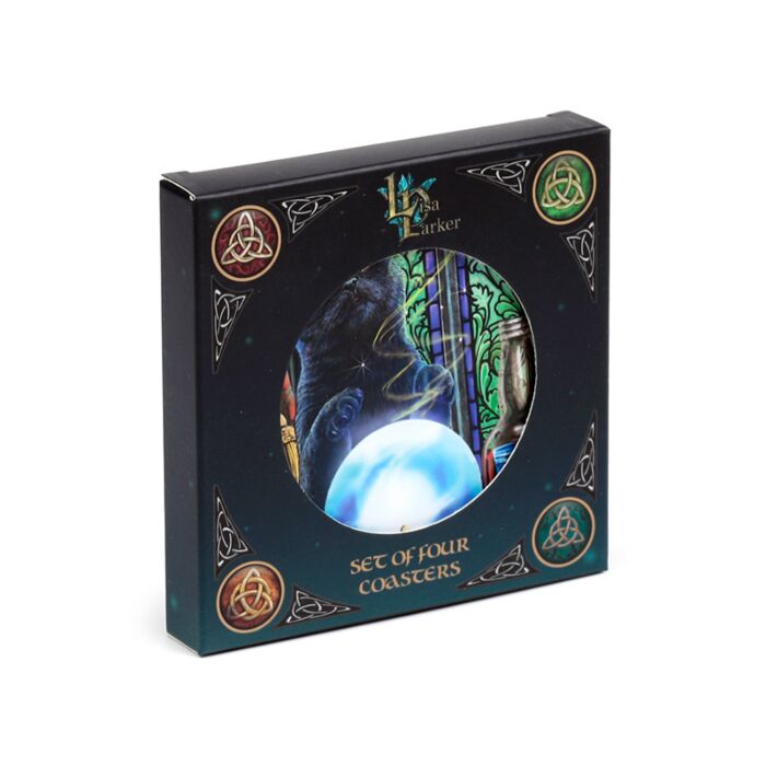 Lisa Parker Magische Katzen Runde Untersetzer 4er-Set (Neu 2025)