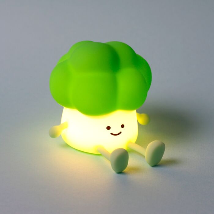 Foodiemals Broccoli Brokkoli LED-Lampe Nachtlicht & Handy-Halter