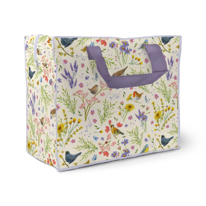 Jan Pashley Wings & Wildflowers Vögel & Wildblumen Aufbewahrungstasche mit Reißverschluss