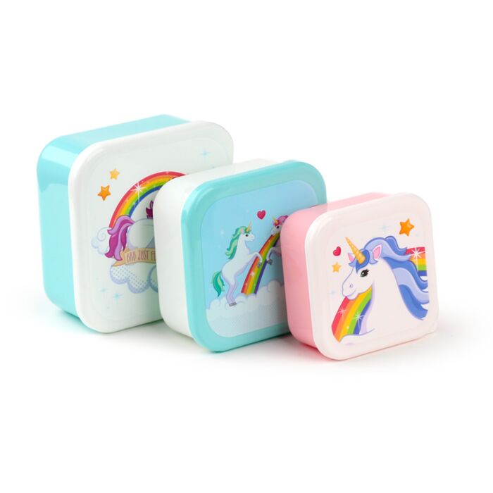 Enchanted Rainbows Unicorn Einhorn Lunchboxen Brotdosen 3er-Set S/M/L
