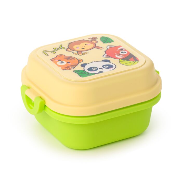 Adoramals Wild Wildtiere Stapelbare Bento-Lunchbox mit Clipverschluss