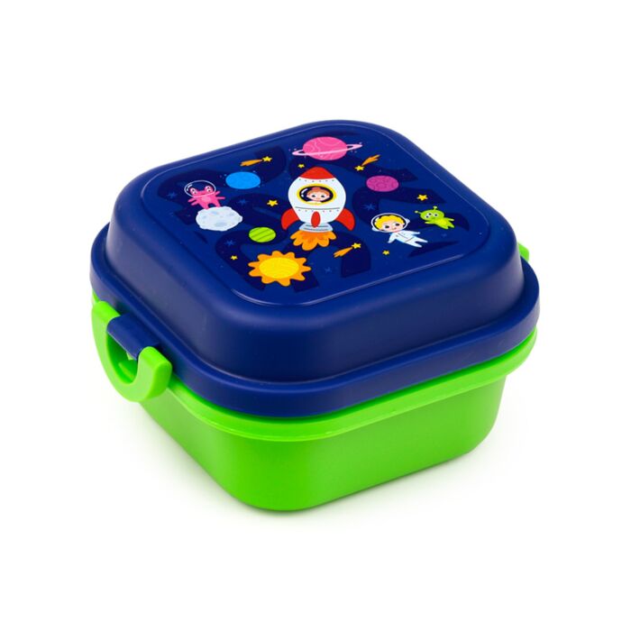 Space Cadets Weltraum Astronaut Stapelbare Lunchbox mit Besteck & Clipverschluss