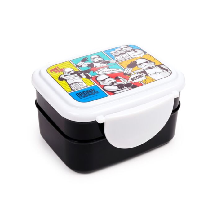 The Original Stormtrooper Stapelbare Bento-Lunchbox mit Besteck & Clipverschluss