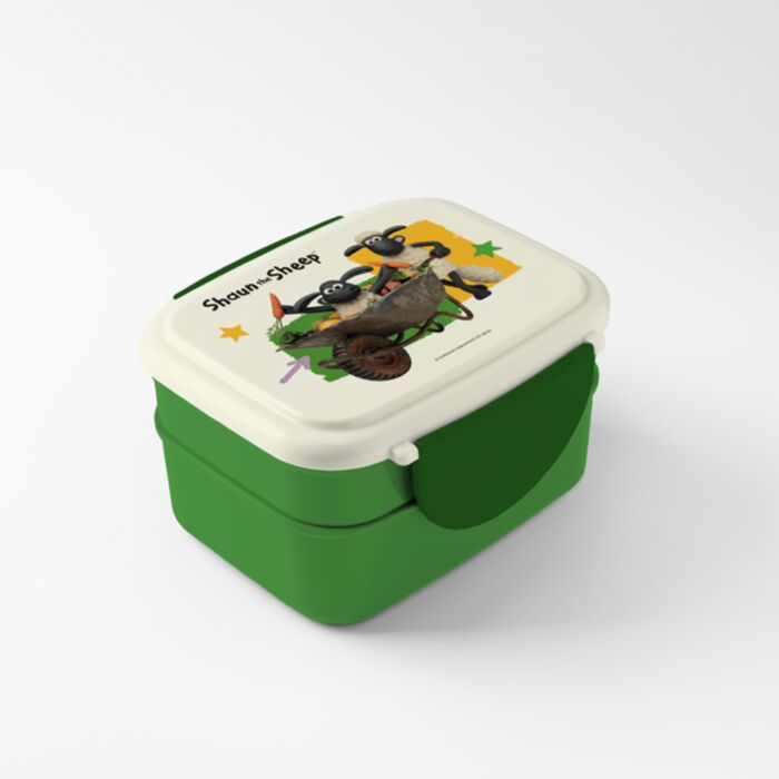 Shaun the Sheep Shaun das Schaf & Timmy Stapelbare Bento-Lunchbox mit Löffel & Gabel