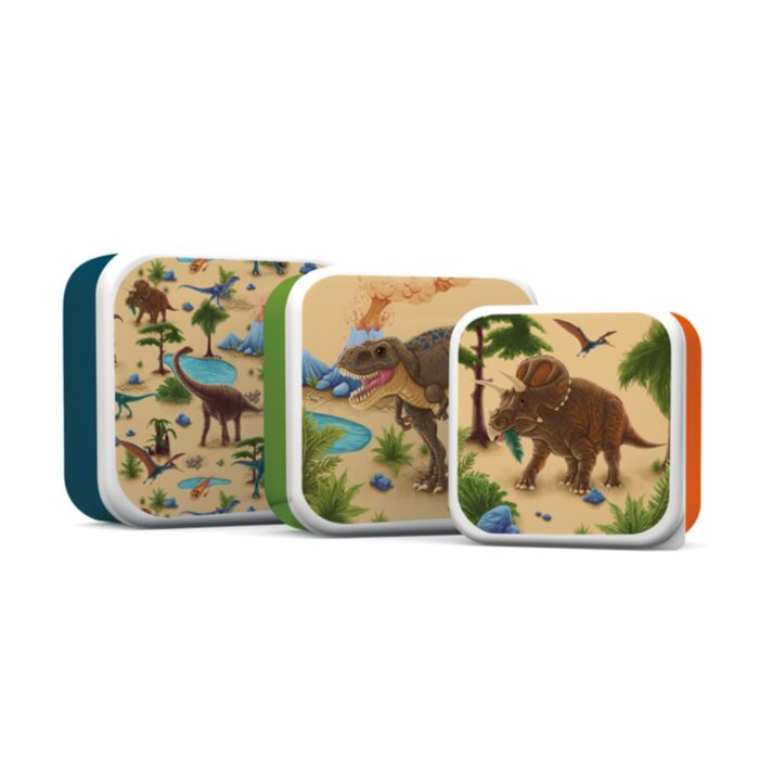 Dinosaur Dino Lunchboxen Brotdosen 3er-Set S/M/L