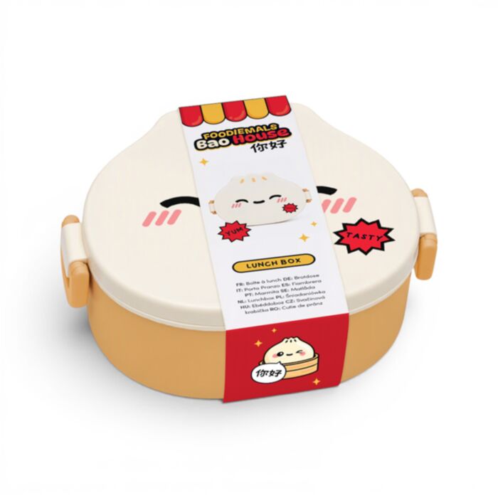 Foodiemals Bao House Bao Bun Lunchbox mit Clipverschluss 
