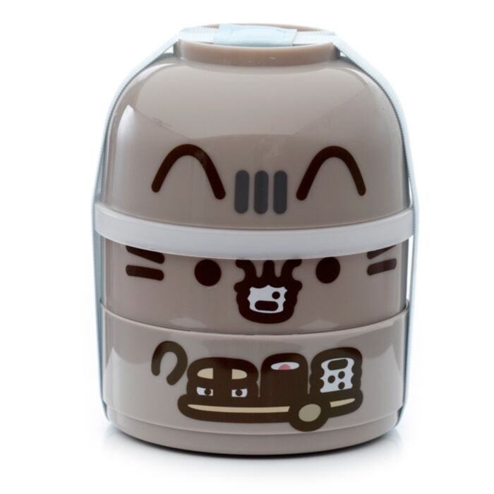 Pusheen the Cat Katze Runde Stapelbare Bento-Lunchbox mit 3 Fächern