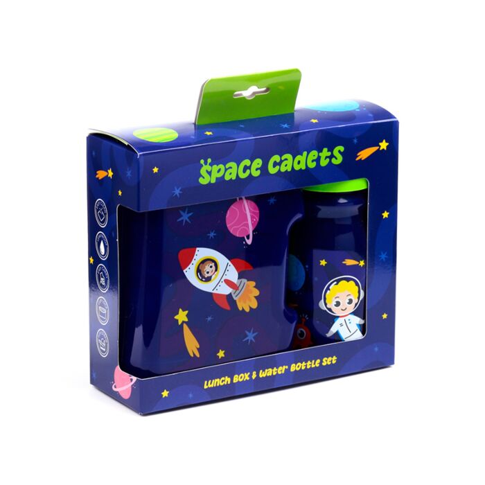 Space Cadets Weltraum Astronaut Brotbox & Trinkflasche im Set