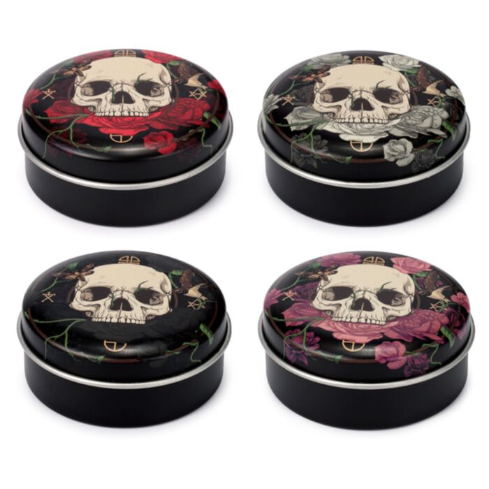 Skulls & Roses Totenkopf & Rosen Lippenbalsam in Metalldose