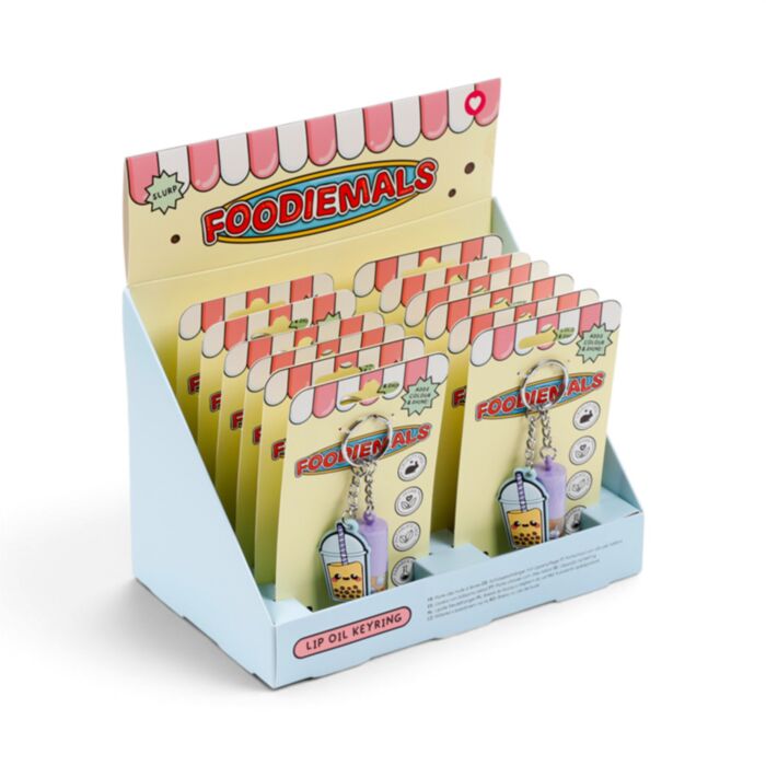 Foodiemals Schlüsselanhänger Lippenöl Vanille Bubble Tea  