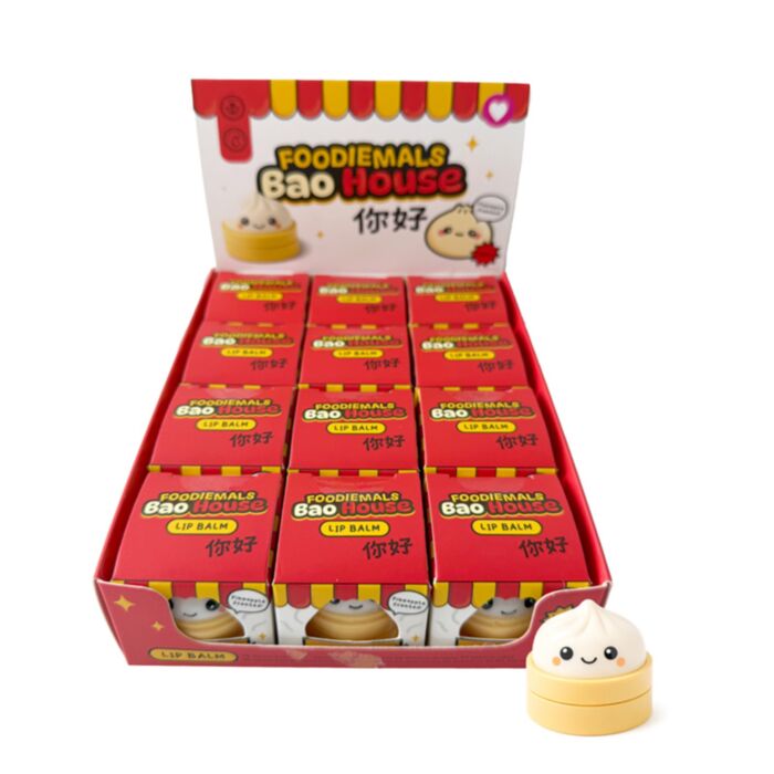 Foodiemals Bao House Bao Bun Lippenbalsam im Figurativen Behälter